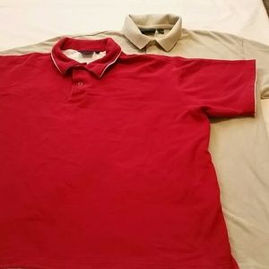 Bundle of 2 men's tees  with collars. Size  L.